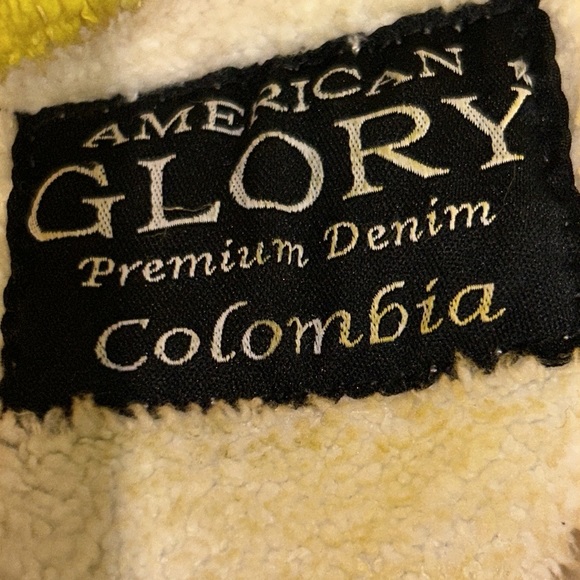 Glory Denim Trucker Jacket Tie Dye  sherpa lined fray hem stretch Size 2X Large - Picture 8 of 17